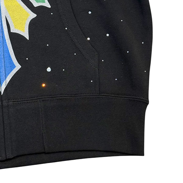 DIVA CROSS STONE ZIP HOODIE