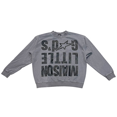 REVERSE LETTER PIGMENT SWEAT