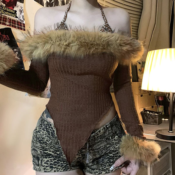 TRIM FUR OFF SHOULDER