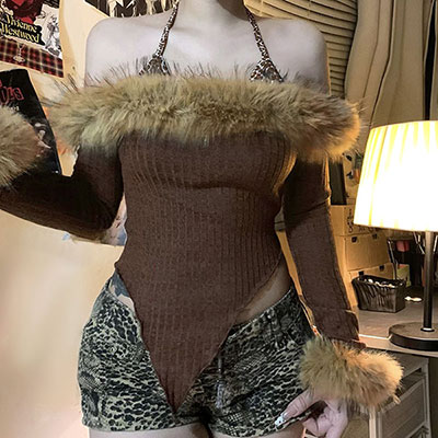 TRIM FUR OFF SHOULDER