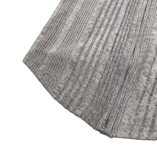 TRIM FUR ZIP KNIT