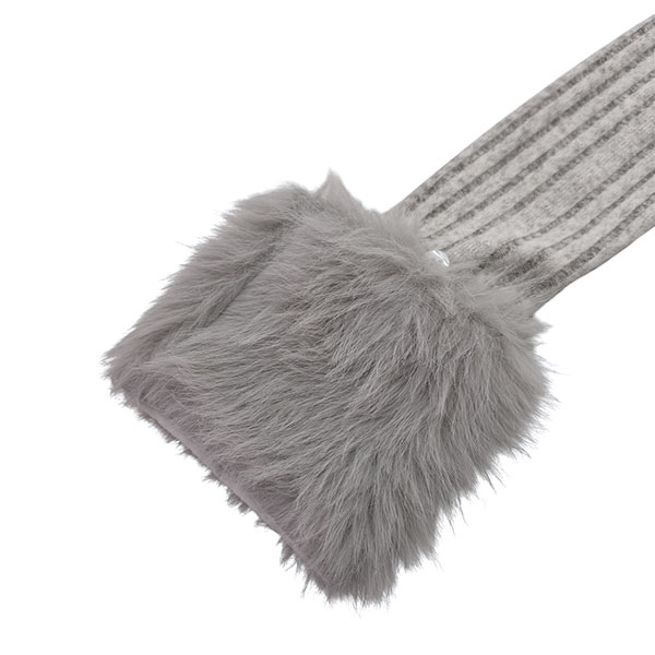 TRIM FUR ZIP KNIT
