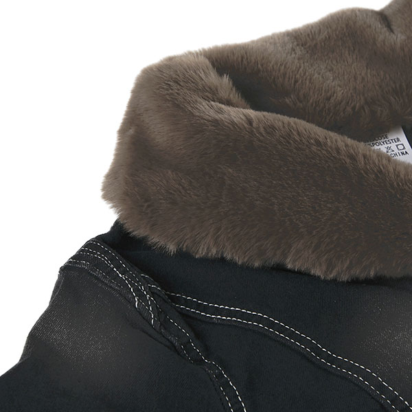 TRIM FUR DENIM JACKET
