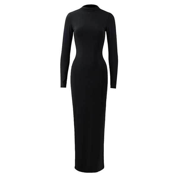 STAND COLLAR LONG ONE PIECE