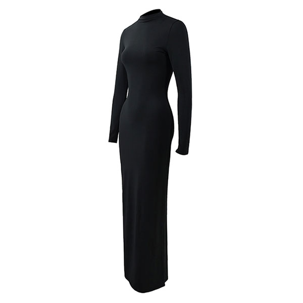 STAND COLLAR LONG ONE PIECE