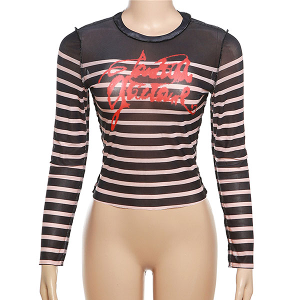 BORDER SHEER TOPS