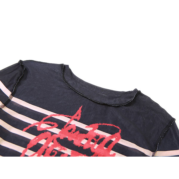 BORDER SHEER TOPS