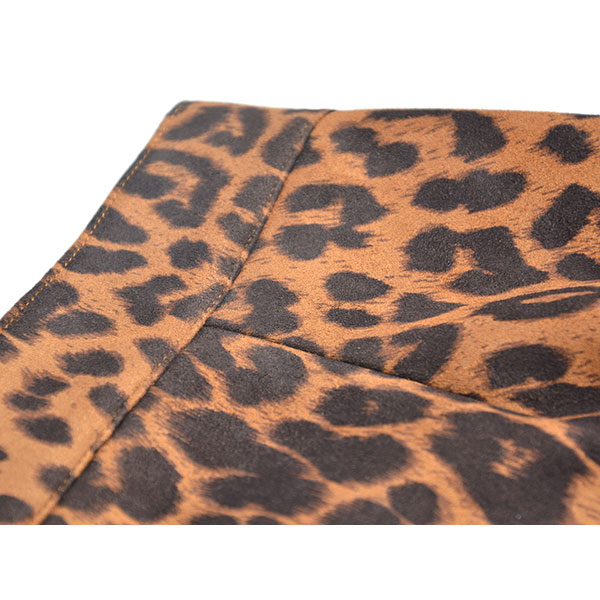 LEOPARD SUEDE MINI SKIRT