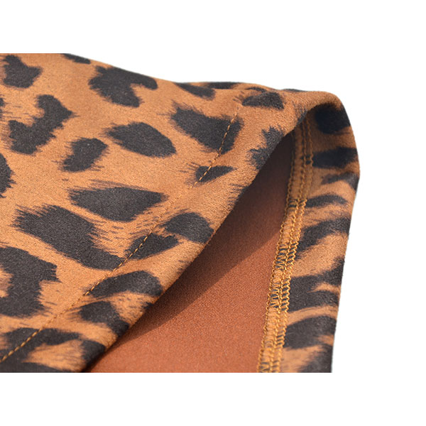 LEOPARD SUEDE MINI SKIRT