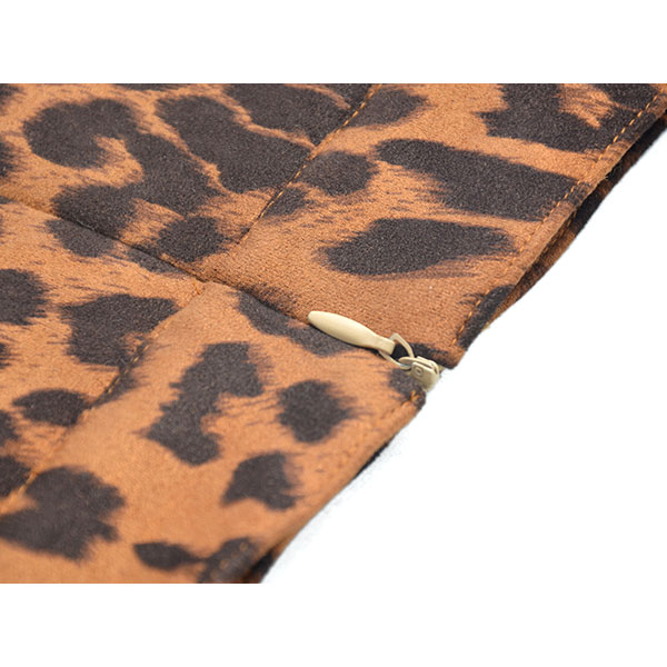 LEOPARD SUEDE MINI SKIRT