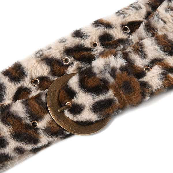 LEOPARD FUR BELT
