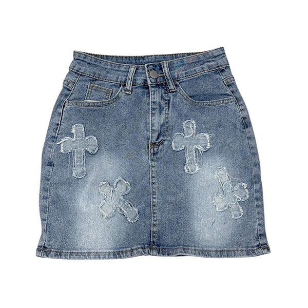 CROSS PATCH DENIM SET UP