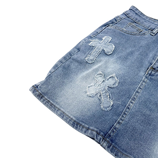 CROSS PATCH DENIM SET UP