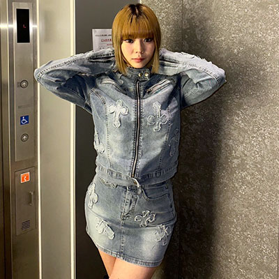 CROSS PATCH DENIM SET UP