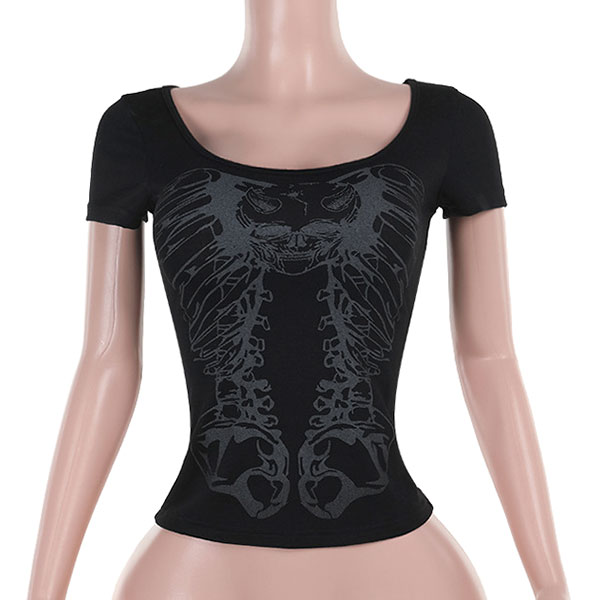 BACK LACE UP PUNK T-SHIRT
