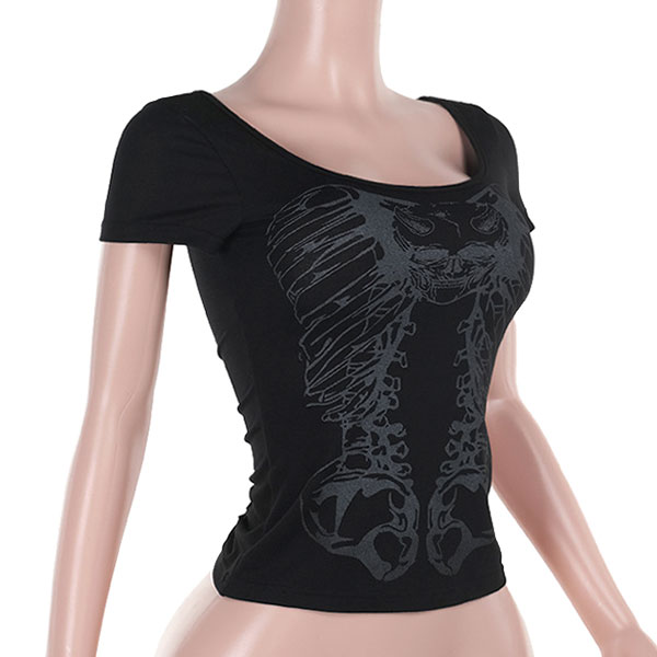 BACK LACE UP PUNK T-SHIRT
