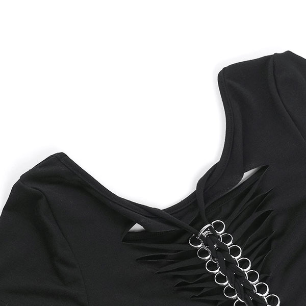 BACK LACE UP PUNK T-SHIRT