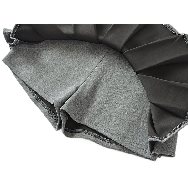 JERSEY PLEATS BELT SKORTS
