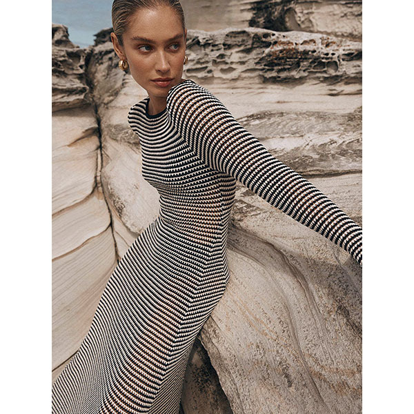 BORDER MESH ONEPIECE