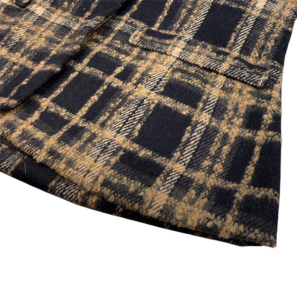 TWEED CHECK LAPEL JACKET