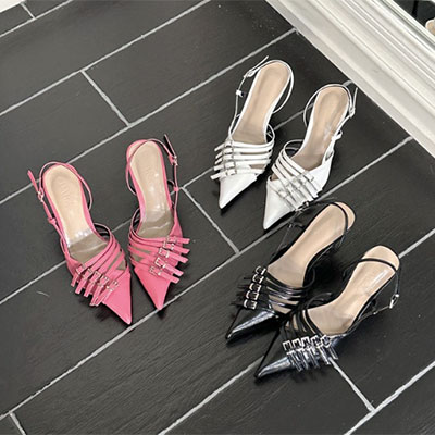 STRING POINTED TOE MULES