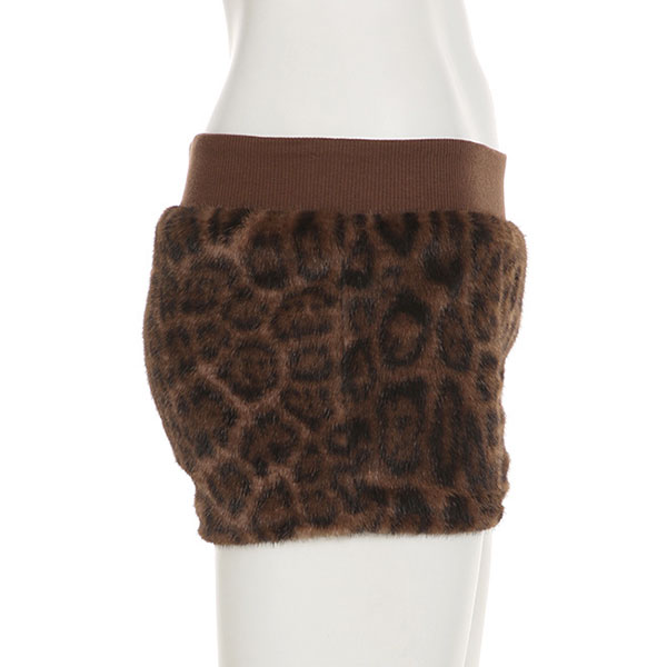 LEOPARD FUR SHORTS