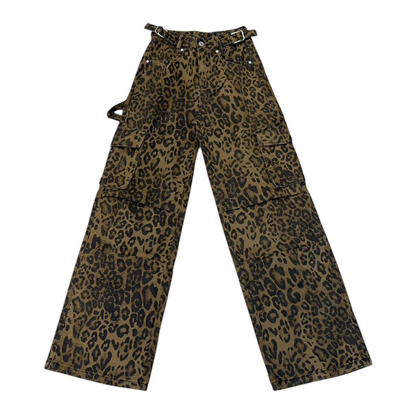LEOPARD CARGO PANTS