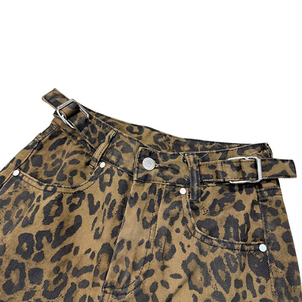 LEOPARD CARGO PANTS