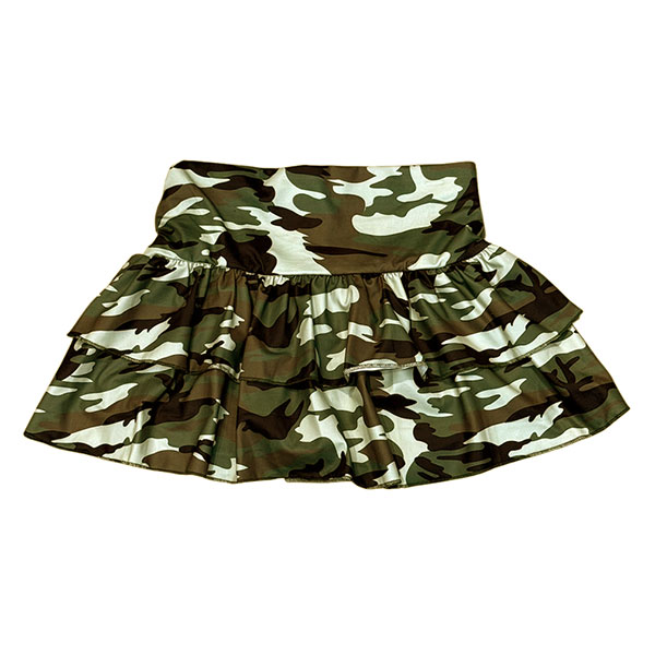 CAMO FRILL SKIRT