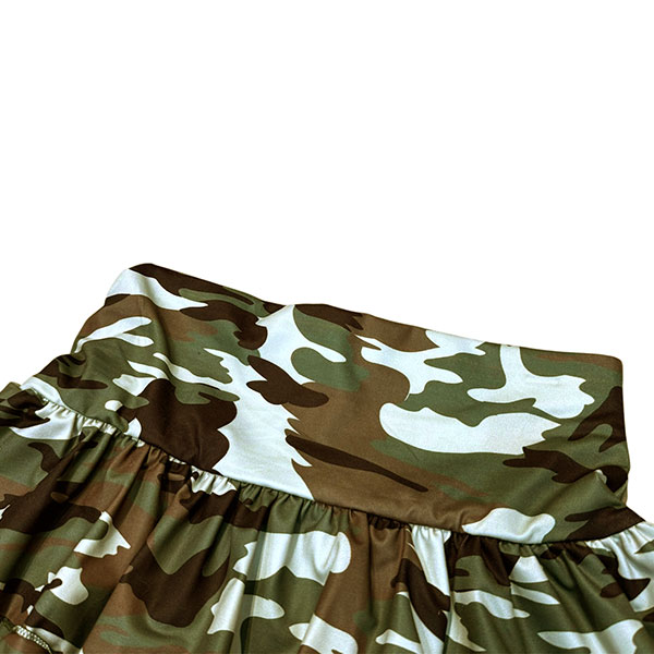 CAMO FRILL SKIRT