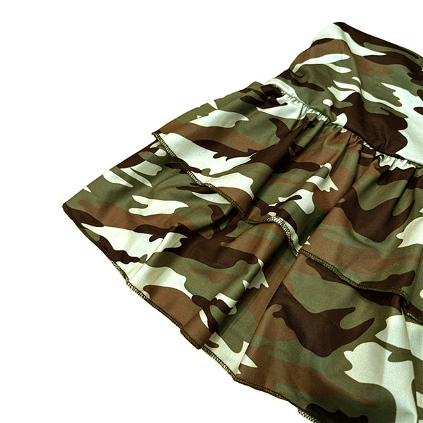 CAMO FRILL SKIRT