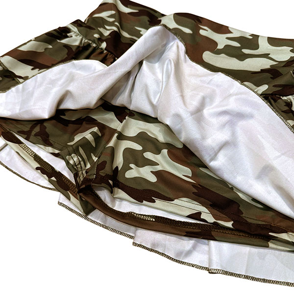 CAMO FRILL SKIRT
