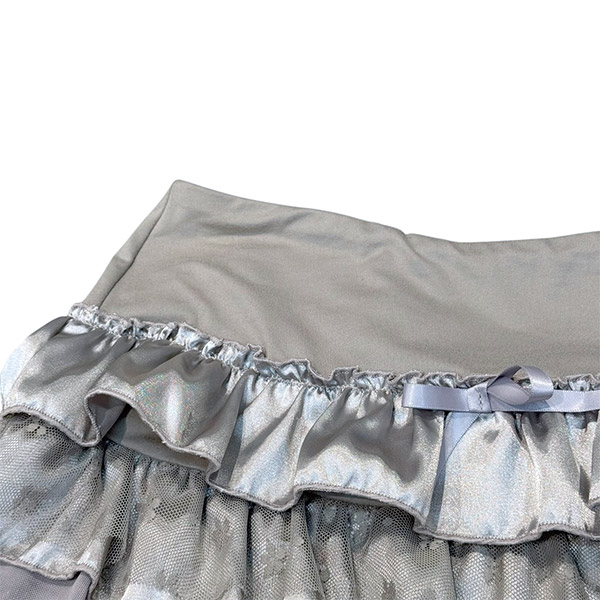 SATIN FRILL SKIRT