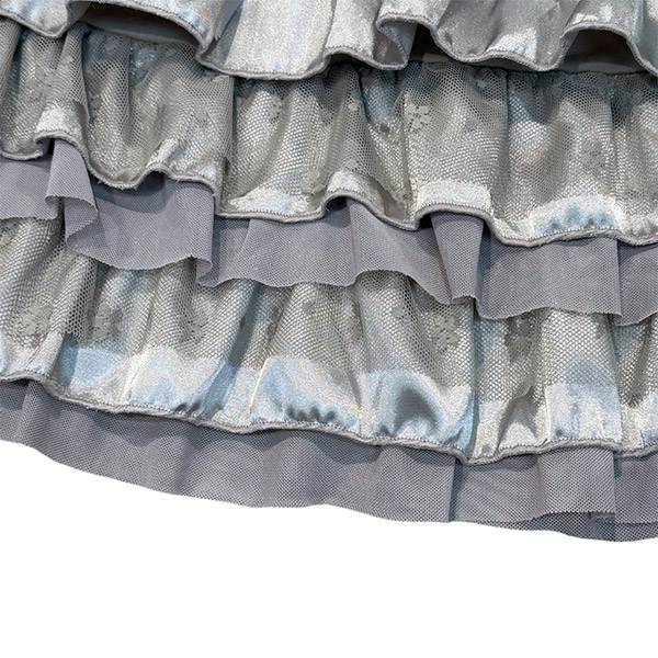 SATIN FRILL SKIRT