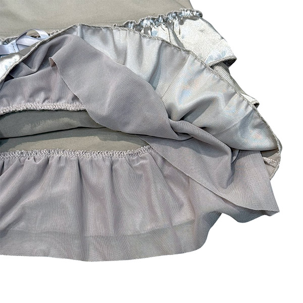 SATIN FRILL SKIRT