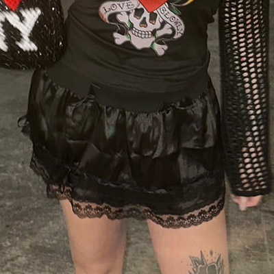 RIBBON LACE FRILL SKIRT