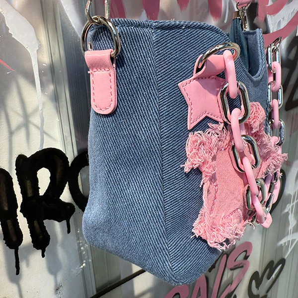 STAR CHAIN DENIM BAG