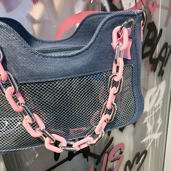 STAR CHAIN DENIM BAG