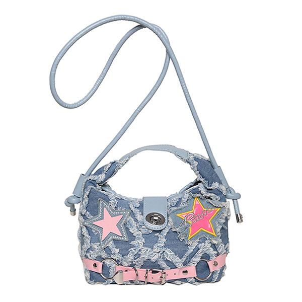 STAR FRINGE DENIM BAG