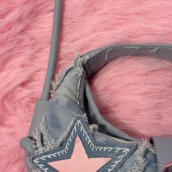 STAR FRINGE DENIM BAG