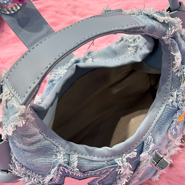 STAR FRINGE DENIM BAG