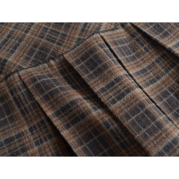 PLEATS CHECK SKIRT