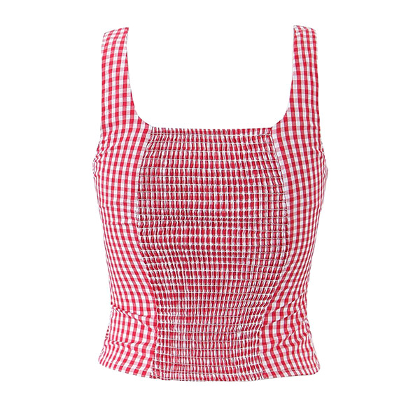 GINGHAM CHECK VEST