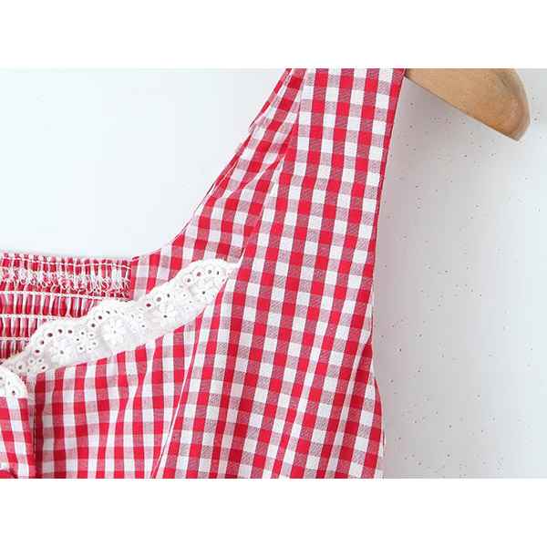 GINGHAM CHECK VEST