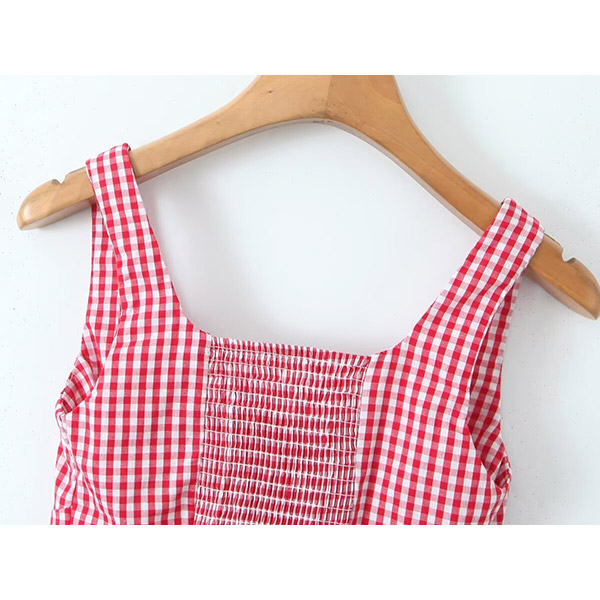 GINGHAM CHECK VEST