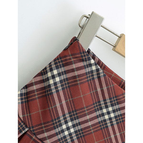 CHECK PLEATS SKIRT