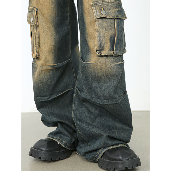MULTI POCKET DENIM PANTS