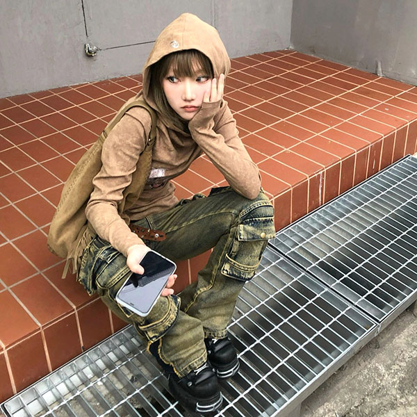 MULTI POCKET DENIM PANTS