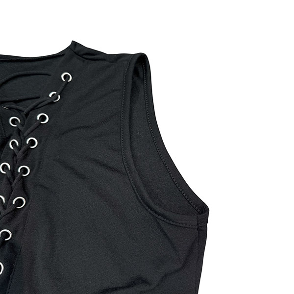 SKULL LACE UP TANKTOP