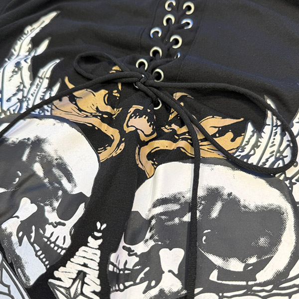 SKULL LACE UP TANKTOP